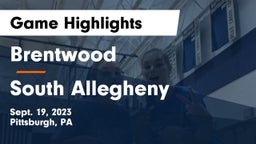 Brentwood  vs South Allegheny  Game Highlights - Sept. 19, 2023