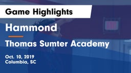 Hammond  vs Thomas Sumter Academy Game Highlights - Oct. 10, 2019