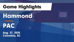 Hammond  vs PAC Game Highlights - Aug. 27, 2020