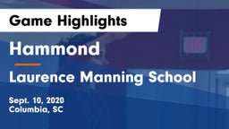 Hammond  vs Laurence Manning School Game Highlights - Sept. 10, 2020