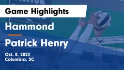 Hammond  vs Patrick Henry  Game Highlights - Oct. 8, 2022