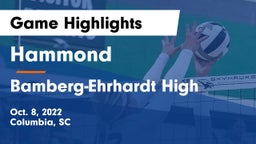 Hammond  vs Bamberg-Ehrhardt High Game Highlights - Oct. 8, 2022