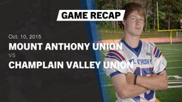 Recap: Mount Anthony Union  vs. Champlain Valley Union  2015
