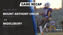 Recap: Mount Anthony Union  vs. Middlebury  2016