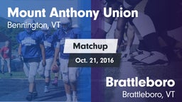 Matchup: Mount Anthony vs. Brattleboro  2016