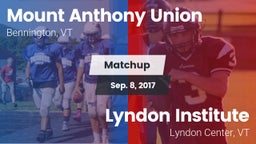 Matchup: Mount Anthony vs. Lyndon Institute 2017