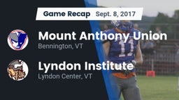 Recap: Mount Anthony Union  vs. Lyndon Institute 2017