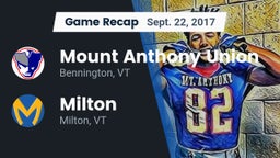 Recap: Mount Anthony Union  vs. Milton  2017