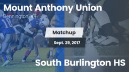 Matchup: Mount Anthony vs. South Burlington HS 2017