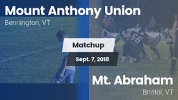 Matchup: Mount Anthony vs. Mt. Abraham  2018