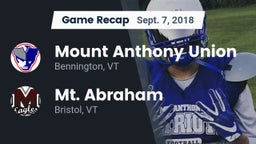 Recap: Mount Anthony Union  vs. Mt. Abraham  2018
