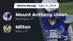 Recap: Mount Anthony Union  vs. Milton  2018