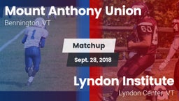 Matchup: Mount Anthony vs. Lyndon Institute 2018