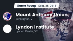 Recap: Mount Anthony Union  vs. Lyndon Institute 2018