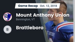 Recap: Mount Anthony Union  vs. Brattleboro  2018