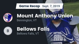 Recap: Mount Anthony Union  vs. Bellows Falls  2019