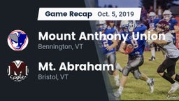 Recap: Mount Anthony Union  vs. Mt. Abraham  2019