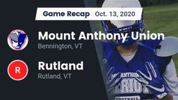 Recap: Mount Anthony Union  vs. Rutland  2020