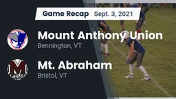 Recap: Mount Anthony Union  vs. Mt. Abraham  2021