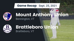 Recap: Mount Anthony Union  vs. Brattleboro Union  2021