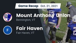 Recap: Mount Anthony Union  vs. Fair Haven  2021