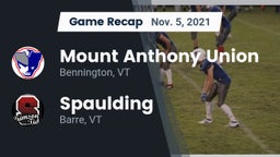 Recap: Mount Anthony Union  vs. Spaulding  2021