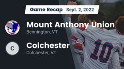 Recap: Mount Anthony Union  vs. Colchester  2022