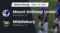 Recap: Mount Anthony Union  vs. Middlebury  2023