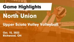 North Union  vs Upper Scioto Valley Volleyball Game Highlights - Oct. 15, 2022