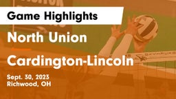 North Union  vs Cardington-Lincoln  Game Highlights - Sept. 30, 2023