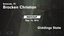 Matchup: Bracken Christian vs. Giddings State 2016