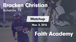Matchup: Bracken Christian vs. Faith Academy 2016