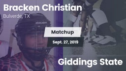 Matchup: Bracken Christian vs. Giddings State 2019