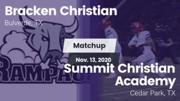 Matchup: Bracken Christian vs. Summit Christian Academy  2020