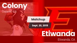 Matchup: Colony  vs. Etiwanda  2019