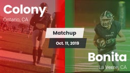 Matchup: Colony  vs. Bonita  2019