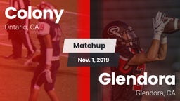 Matchup: Colony  vs. Glendora  2019