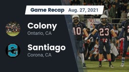 Recap: Colony  vs. Santiago  2021