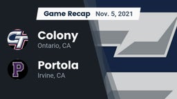 Recap: Colony  vs. Portola  2021