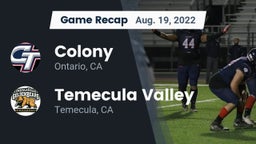 Recap: Colony  vs. Temecula Valley  2022