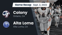 Recap: Colony  vs. Alta Loma  2022