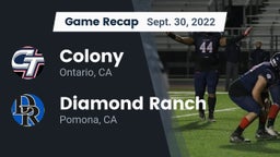 Recap: Colony  vs. Diamond Ranch  2022