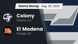 Recap: Colony  vs. El Modena  2023