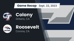 Recap: Colony  vs. Roosevelt  2023