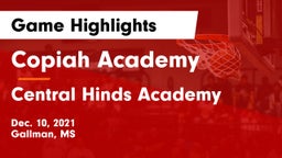 Copiah Academy  vs Central Hinds Academy  Game Highlights - Dec. 10, 2021