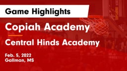Copiah Academy  vs Central Hinds Academy  Game Highlights - Feb. 5, 2022