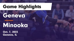 Geneva  vs Minooka Game Highlights - Oct. 7, 2023