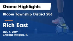 Bloom Township  District 206 vs Rich East Game Highlights - Oct. 1, 2019
