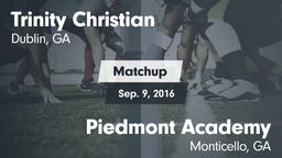 Matchup: Trinity Christian vs. Piedmont Academy  2016