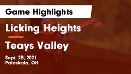 Licking Heights  vs Teays Valley  Game Highlights - Sept. 28, 2021